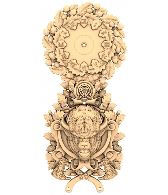 Majestic Wild Boar Clock