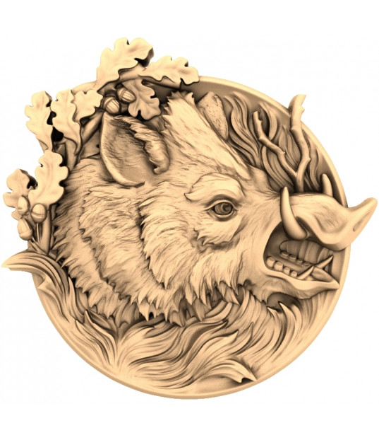 Majestic Wild Boar Relief