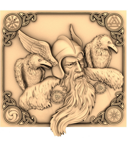 Odin's Ravens 3D Relief