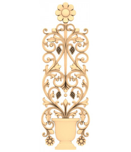 Floral Grapevine Vertical Relief