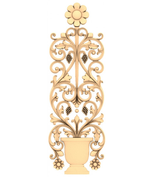 Floral Grapevine Vertical Relief