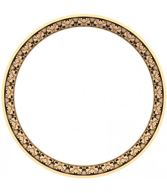 Ornate Floral Circular Frame
