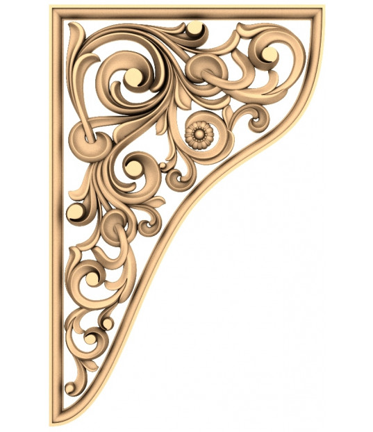 Elegant Floral Corner Scroll