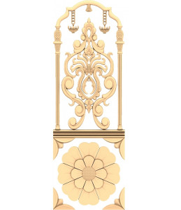 Baroque Elegance Floral Panel