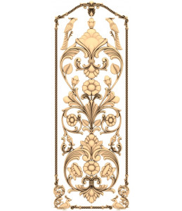 Ornate Floral Elegance 3D Panel