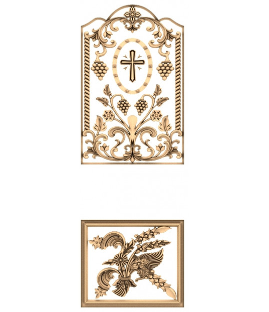 Vineyard Cross Decorative Panel