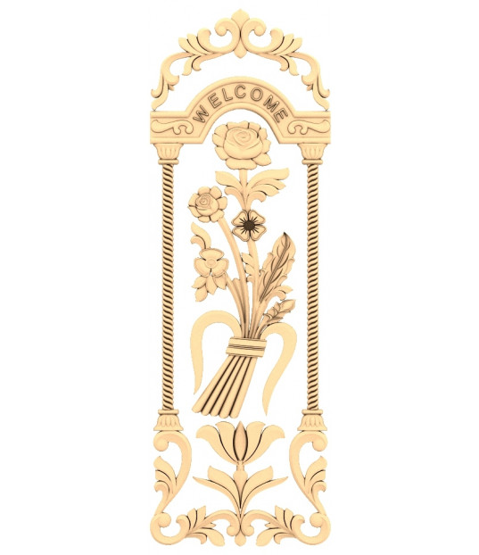 Floral Welcome Plaque