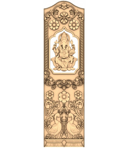 Floral Ganesh Relief Panel