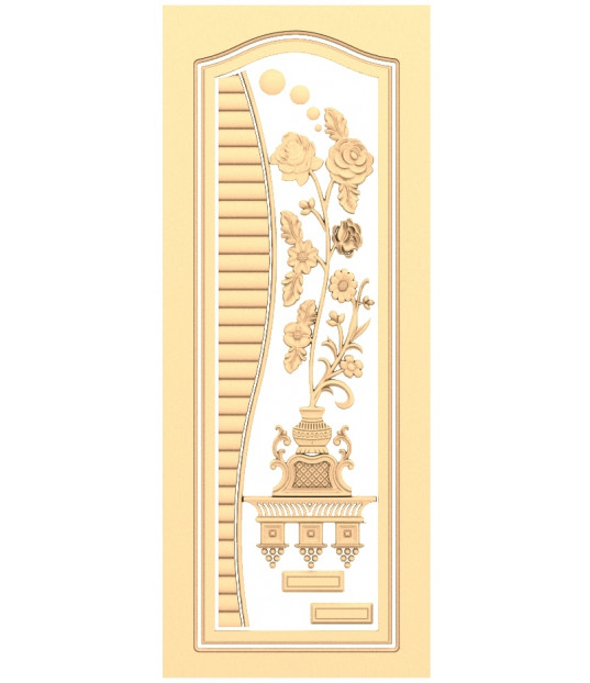 Elegant Floral Relief Panel