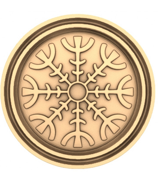 Viking Aegishjalmur 3D Relief