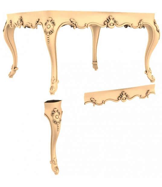 Antique Curved Table Frame
