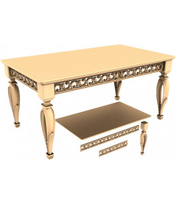 Elegant Scroll Dining Table