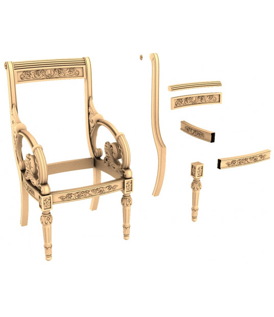 Royal Elegance Chair STL Design