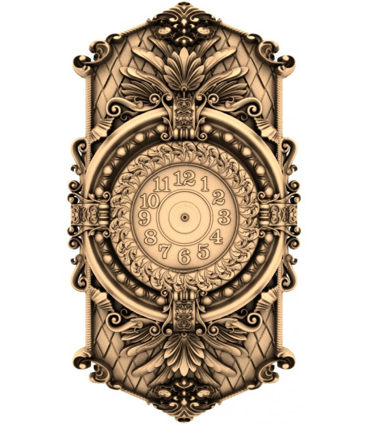 Baroque Wall Clock Panel