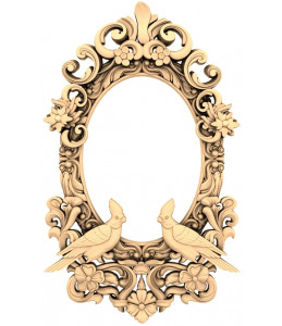 Ornate Parrot Floral Frame