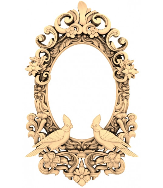 Ornate Parrot Floral Frame