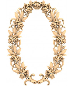 Floral Elegance Oval Frame