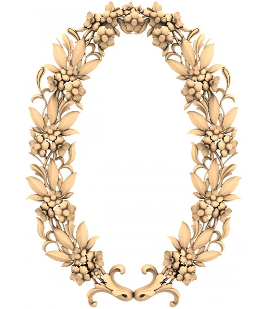Floral Elegance Oval Frame