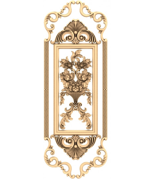 Elegant Floral Relief Panel