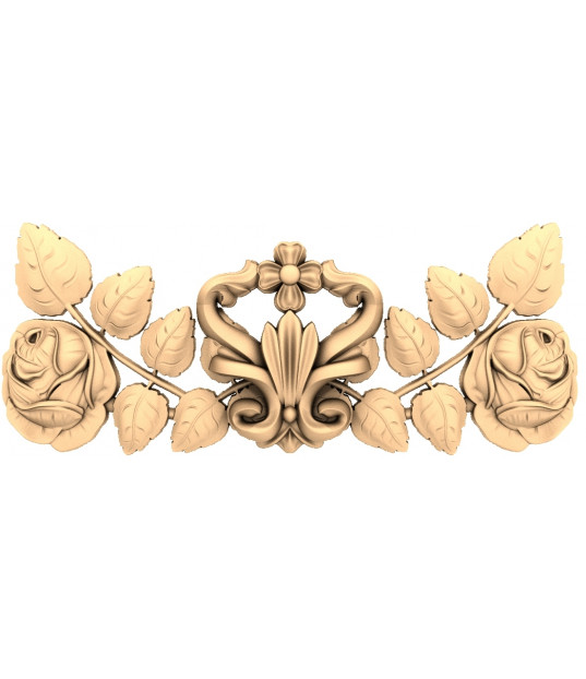 Roses and Flourish Decorative Panel