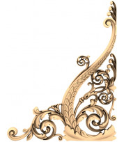 Ornate Flourish Corner Decor