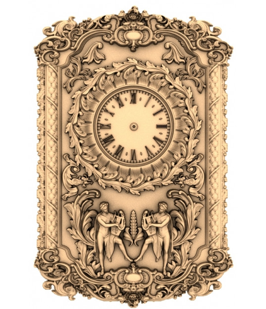 Baroque Elegance Clock Panel
