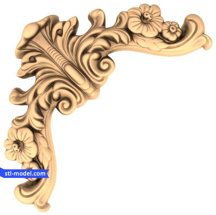 3D Corner decor model Corner decor №51 stl file for CNC Routers