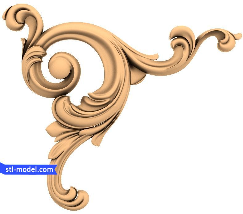 3D Corner decor model Corner decor #8 stl file for CNC Routers