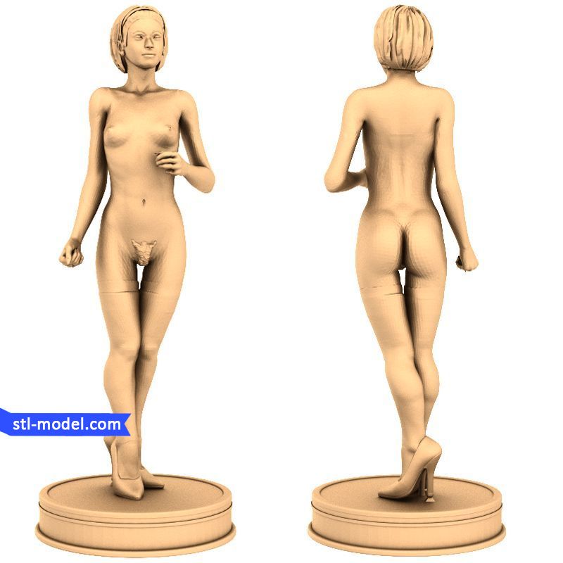 D Statuettes Model Naked Girl Stl File For CNC Routers